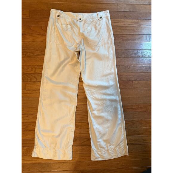Banana Republic Off White linen cotton blend pants size 10 - Picture 4 of 11